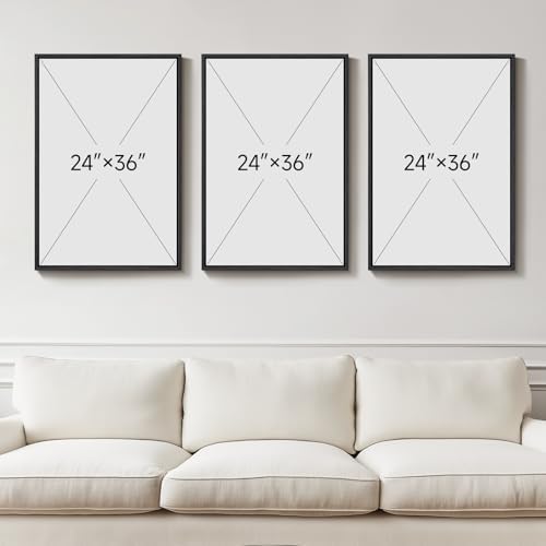 Large Framed Abstract Nature Landscape Wall Art for Living Room, 24x36 In