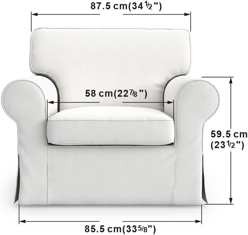 TLYESD Ektorp Chair Cover Replacement for IKEA Ektorp Armchair Cover, Ektorp ...