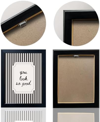 Black and White Modren Bathroom Decor You Look So Good Framed Black Striped C...
