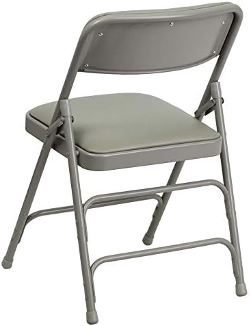 Flash Furniture Hercules Metal Folding Chair, Gray, 4-Pack