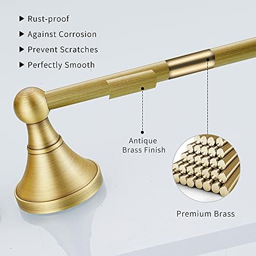 Leyden Antique Brass Toilet Paper Holder Towel Ring, Brass Hand Towel Holder ...