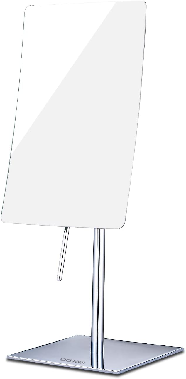 DOWRY Tabletop Magnifying Makeup Mirror Vanity Mirror Polished Chrome