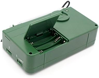 Emergency Radio with Solar and Hand Crank Self Powered, Battery USB Rechargin...