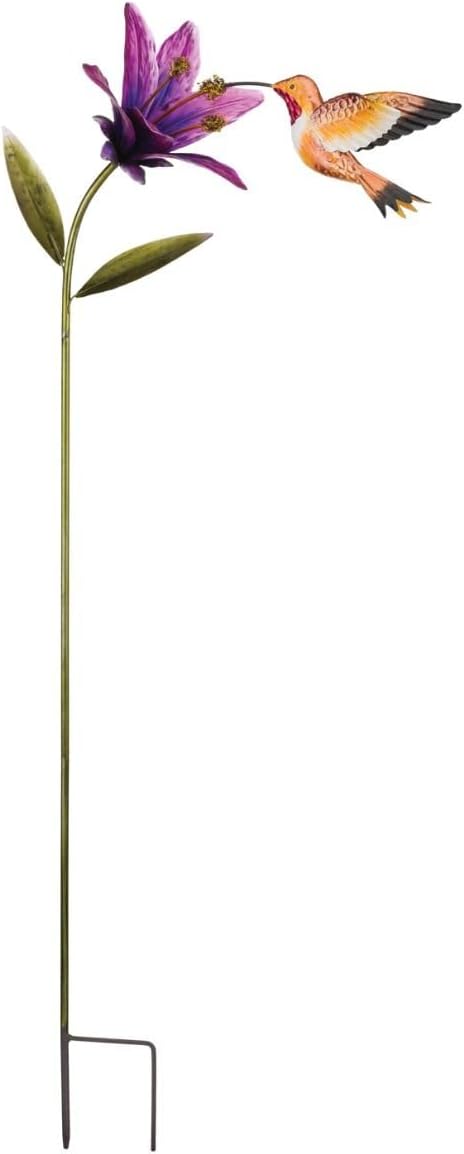 Regal Art & Gift Flower Garden Stake, Handcrafted Metal Yard Art Decor