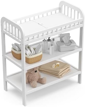 Storkcraft Pasadena Changing Table with Changing Pad, White