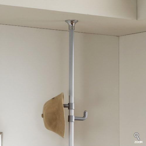 PRINCE HANGER Vertical One-Touch Pole Coat Rack — 6 Independent Rotating Hook...