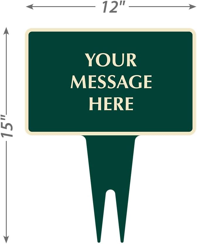 SmartSign Custom Yard Stake Sign - Add Your Message, 12"x15", 120 m...