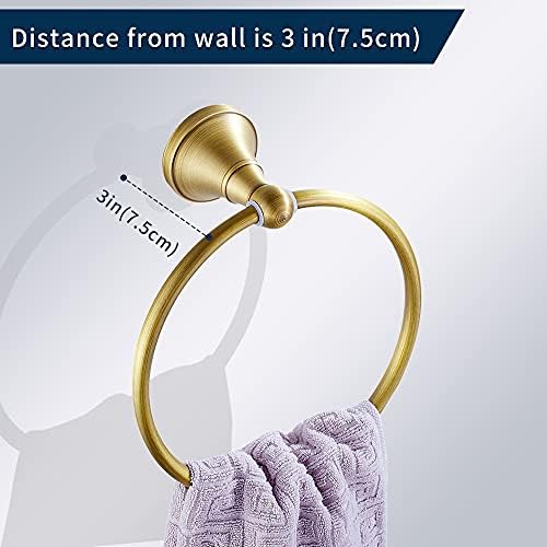 Leyden Antique Brass Toilet Paper Holder Towel Ring, Brass Hand Towel Holder ...