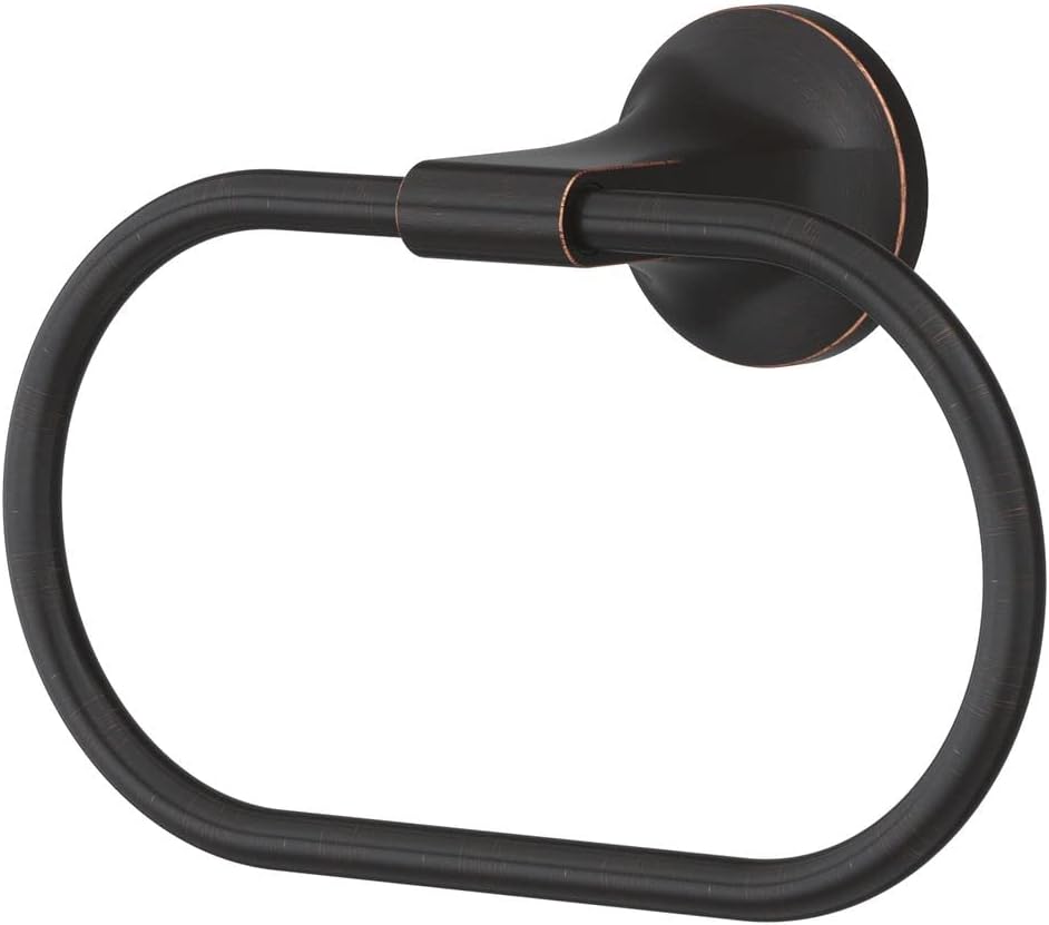 Pfister Pfirst Modern Towel Ring for Bathroom Wall, Tuscan Bronze BRBPFM0Y