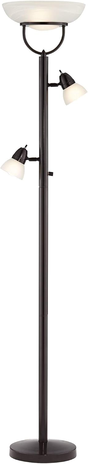 Lang 70" Tall 3-in-1 Bronze Torchiere Floor Lamp Living Room