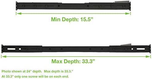 Vented 4-Post Shelf, Adjustable, Black, 550 mm Depth, 1U, 242 lbs, Cold Rolle...