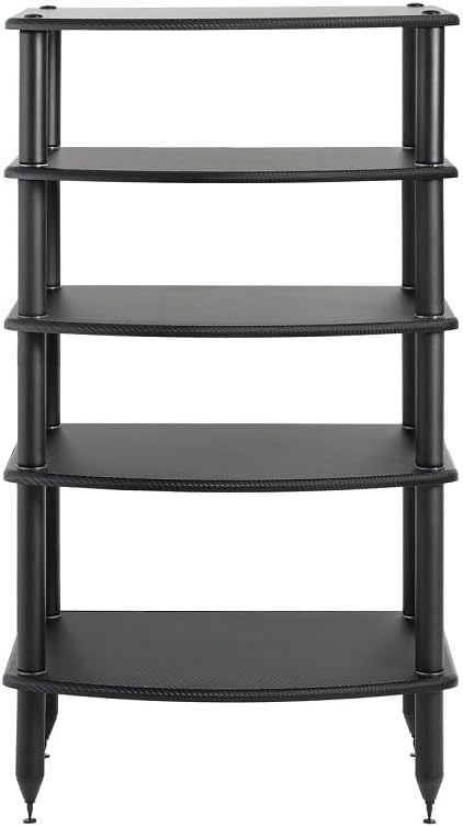 Pangea Audio Vulcan Five Shelf Audio Rack, Media Stand, and Components Cabine...