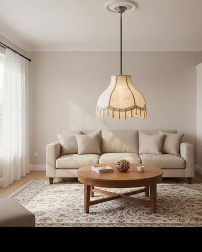 Aspen Creative 30331 Transitional Scallop Bell Shape Spider Construction Lamp...