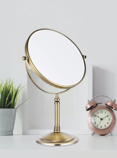 Nicesail Tabletop Makeup Mirror Magnifying Vanity Mirror 10X Antique Bronze