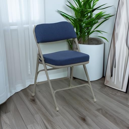 Flash Furniture Hercules Metal Folding Chair, Navy, 2-Pack