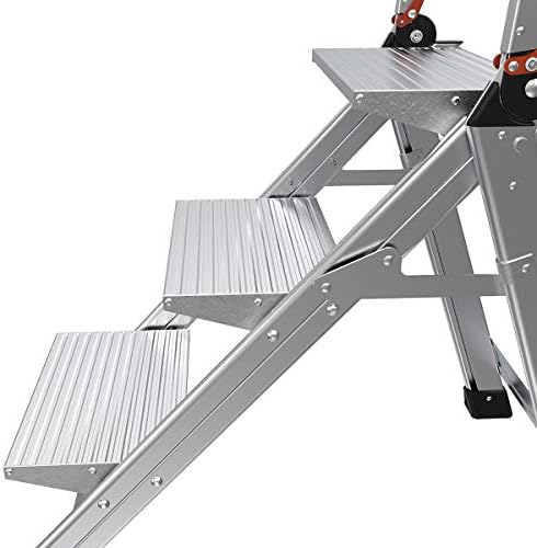 Little Giant Jumbo Step 3-Step Foldable 2.2 ft Aluminum Stool, 11903