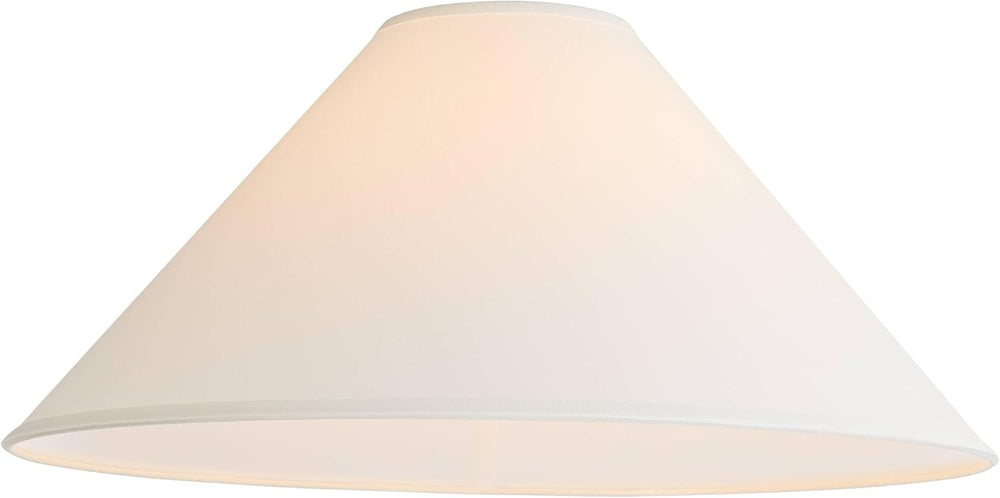 Rolla Extra Large White Linen Chimney Large Lamp Shade 6x23x13.5 (Spider)