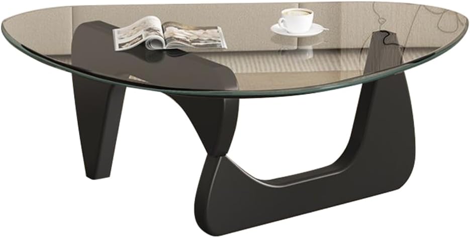 Modern Glass Coffee Table for Living Room, Mid Century Coffee Table, Small Co...