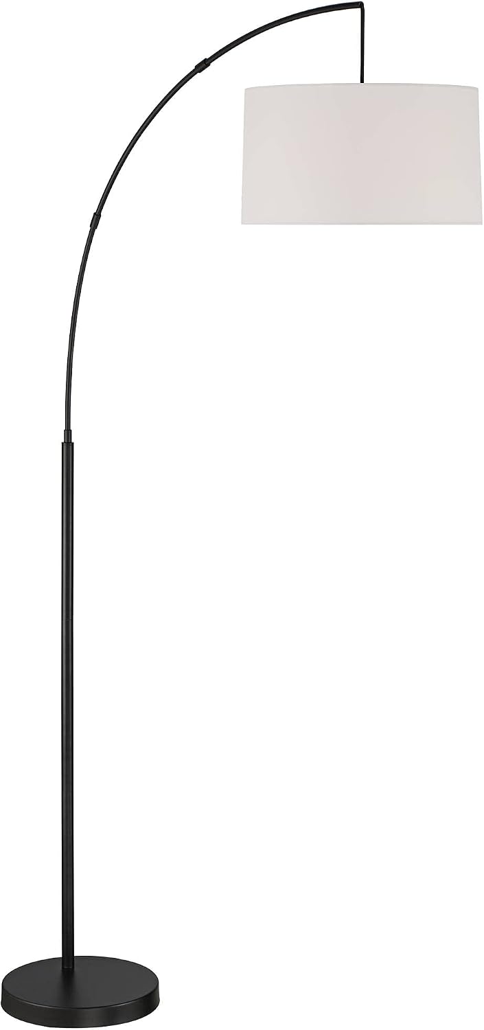 Cora 72" Tall Black Finish Modern Arc Floor Lamp