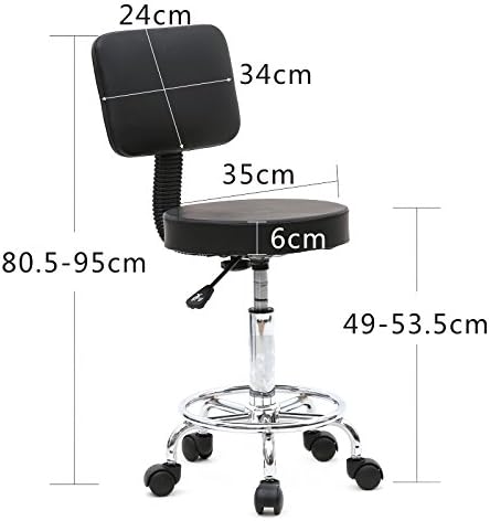 Armless Swivel Chair - Ergonomic Chair with Wheels - Massage Chair with Back ...