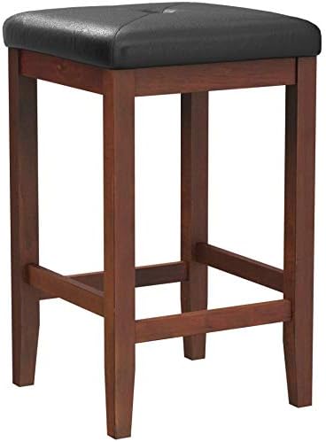 Crosley Furniture Upholstered Square Counter Stools, Set of 2, 24"