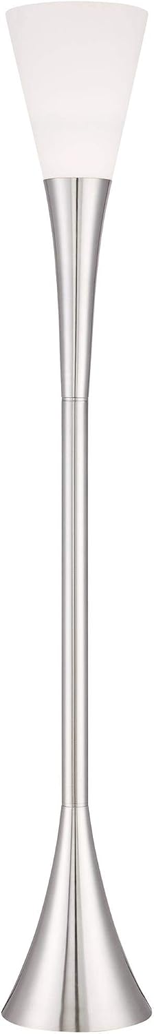 Piazza 72 1/2" Tall Brushed Nickel Modern Torchiere Floor Lamp