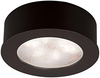 WAC Lighting HR-LED87-BK LED Round Button Lights, 3000K in Black Finish