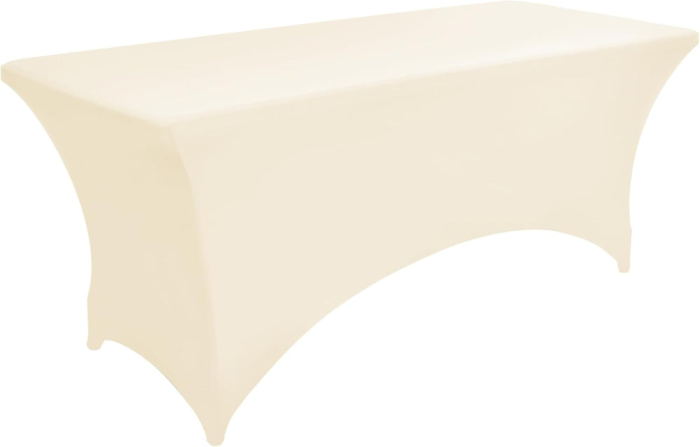 6-Pack 6ft Spandex Table Covers for Rectangle Standard Folding Tables - Wrink...