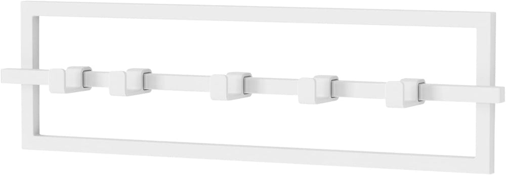 Umbra Cubiko Wall Hooks, Adjustable Steel Coat Rack, 5 Hook, Black