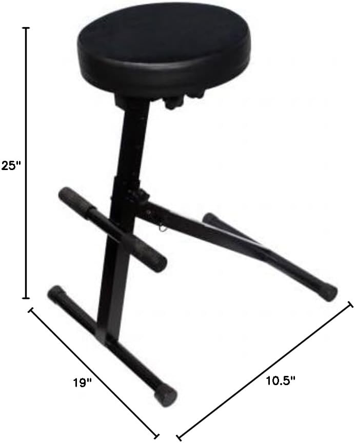 Prox X-GIGCHAIRMK2 Portable Folding AV Operator DJ Keyboard Drum Height Adjus...