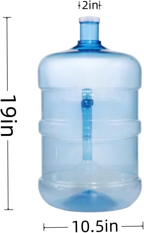 5 Gallon Reusable Water Jug, Leak-Proof Cap, Fits Top/Bottom Dispensers