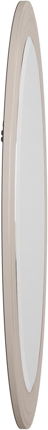 Howard Elliott Collection George Oval Bright Silver Wall Mirror, Oval Bevelle...