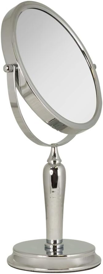 Zadro Anaheim 8.75” Round Non-Lighted Makeup Mirror 5X 1X Magnifying Makeup M...