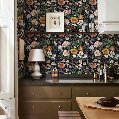 Livebor Floral Peel and Stick Wallpaper Floral Contact Paper 16.9"x393.7...