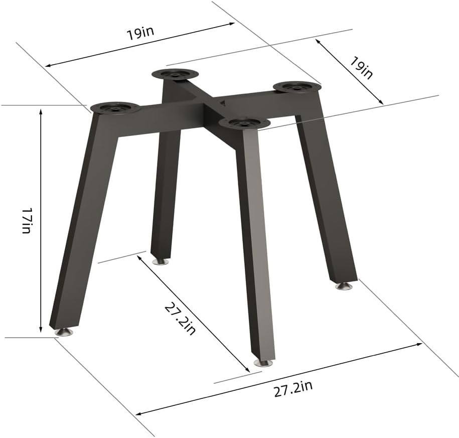 KaKaBB Metal Coffee Table Legs 18 Inch, Dual Use Furniture Legs for TV Stands...