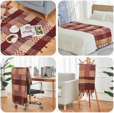 amorus Boho Throw Blanket, Sofa Blankets for Couch (M,60 * 75inch)
