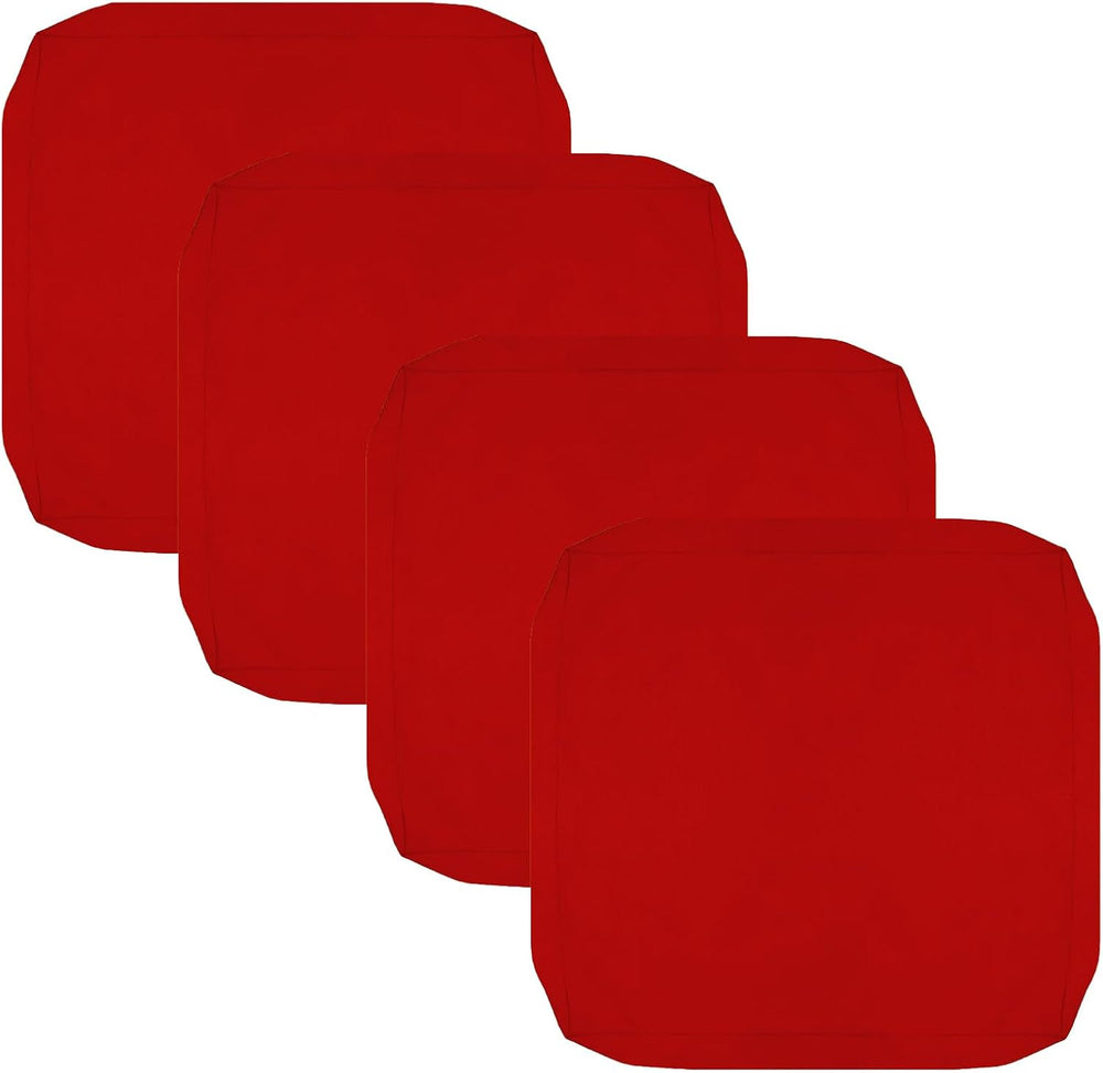 FLYMEI Patio Cushion Covers 19x19x3, Red, 4Packs