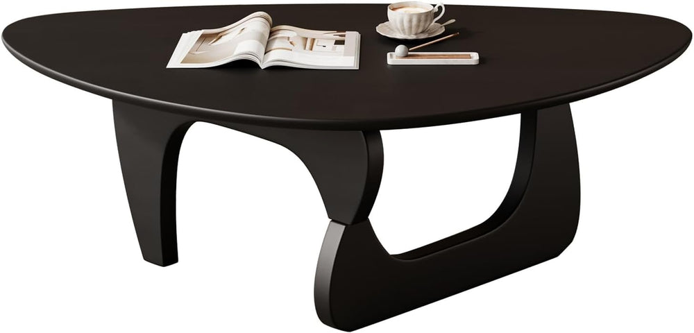 Mid Century Modern Coffee Table - Black Wooden Coffee Table for Living Room,C...