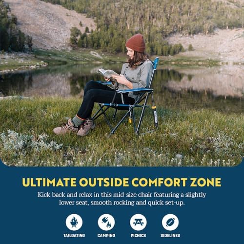 GCI Outdoor Kickback Rocker Camping Chair - Indigo Blue