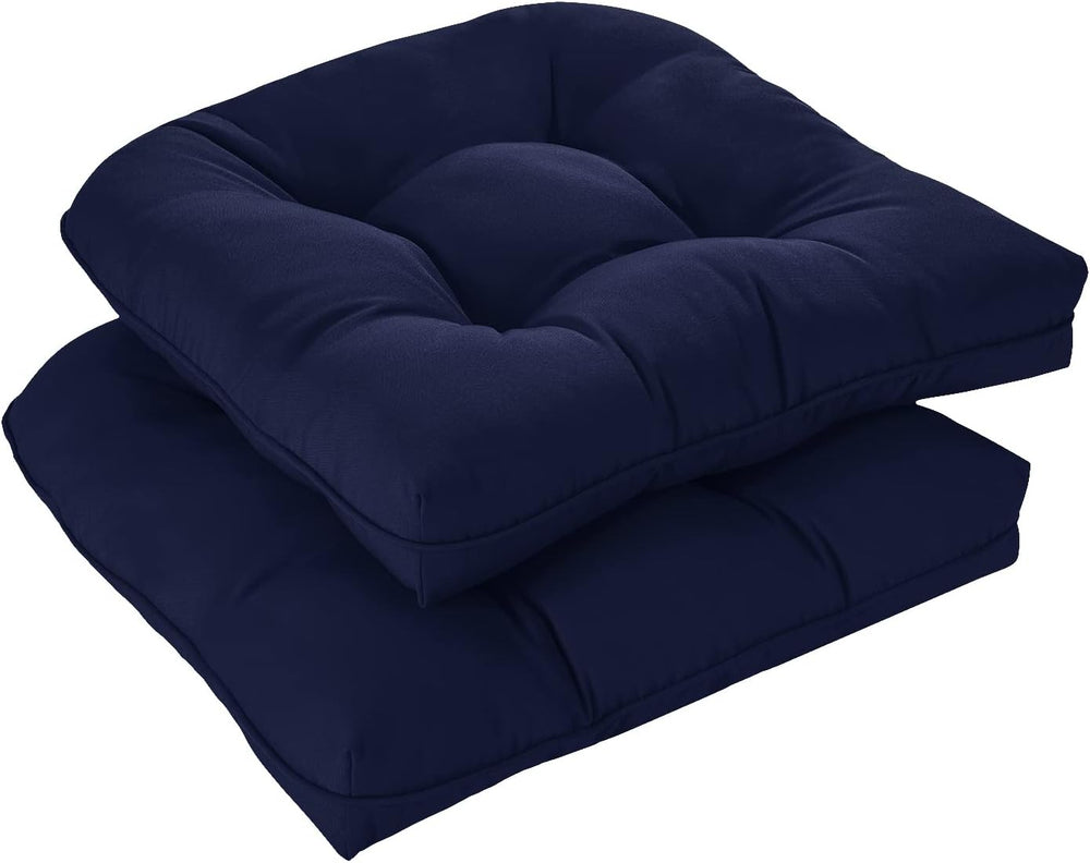 downluxe Outdoor Chair Cushions Set of 2 for Patio Furniture, Waterproof Tuft...
