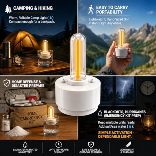 Emergency Lantern, Battery-Free Light for Power Outages, Hurricane Preparedne...