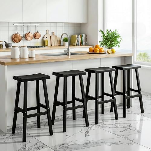 29-Inch Bar Stools (Set of 2) – Recycled Resin Counter Height Stools for Kitc...