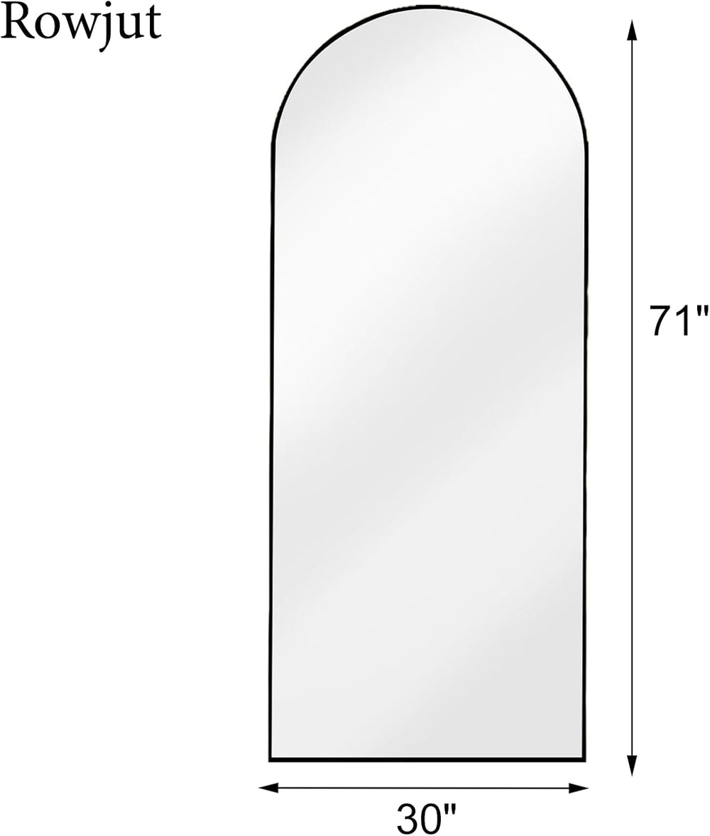 Rowjut Arched Full Length Mirror, 71"x30" Freestanding Floor Mirror...