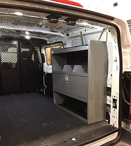 Van Shelving Storage Unit with Door Kit 45" L x 44" H x13 D, Design...