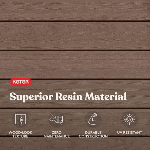 Keter Darwin 100 Gallon Resin Large Deck Box - Organization and Storage for P...