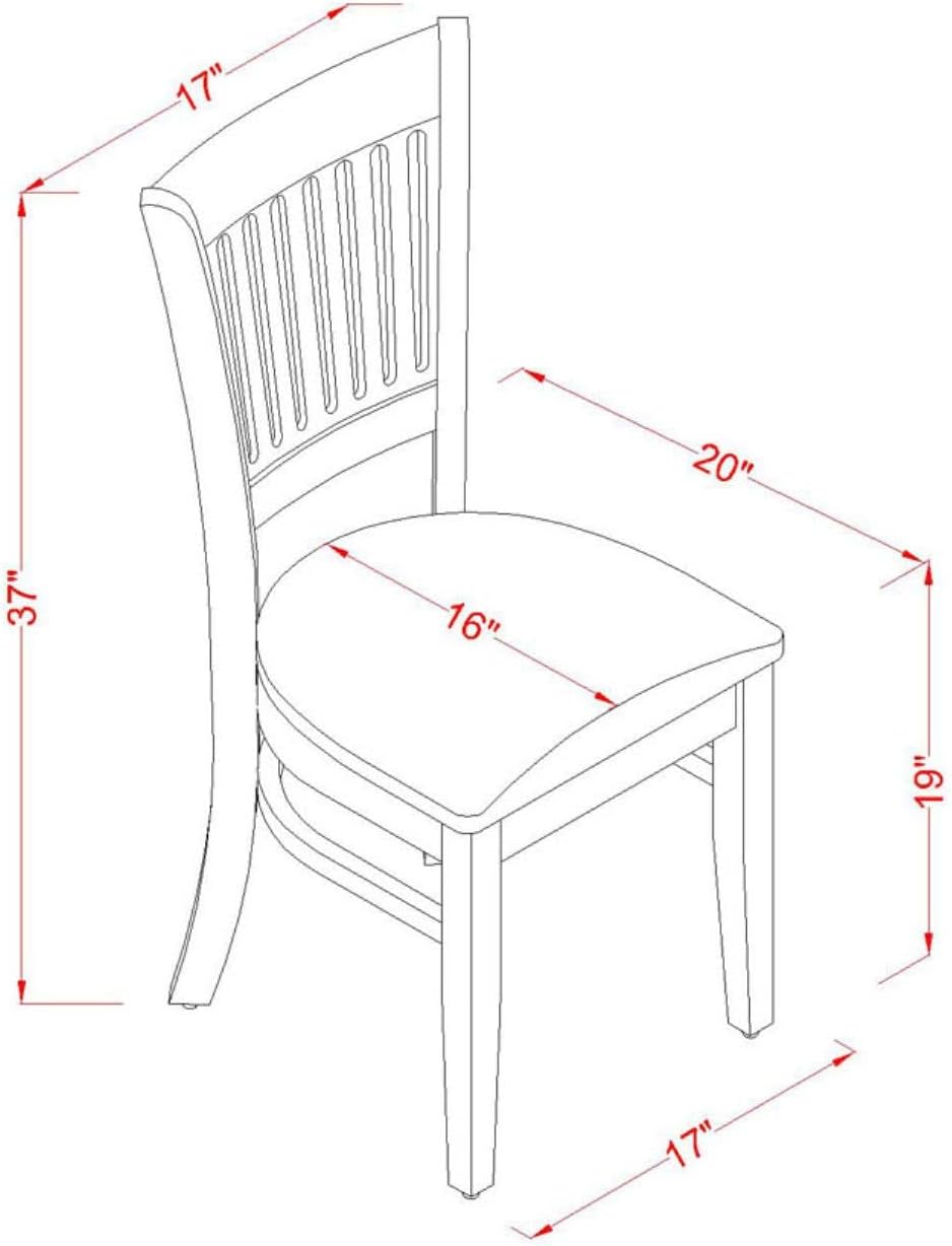East West Furniture DLVA3-OAK-C 3 Piece Dining Set Contains a Round Dining Ro...