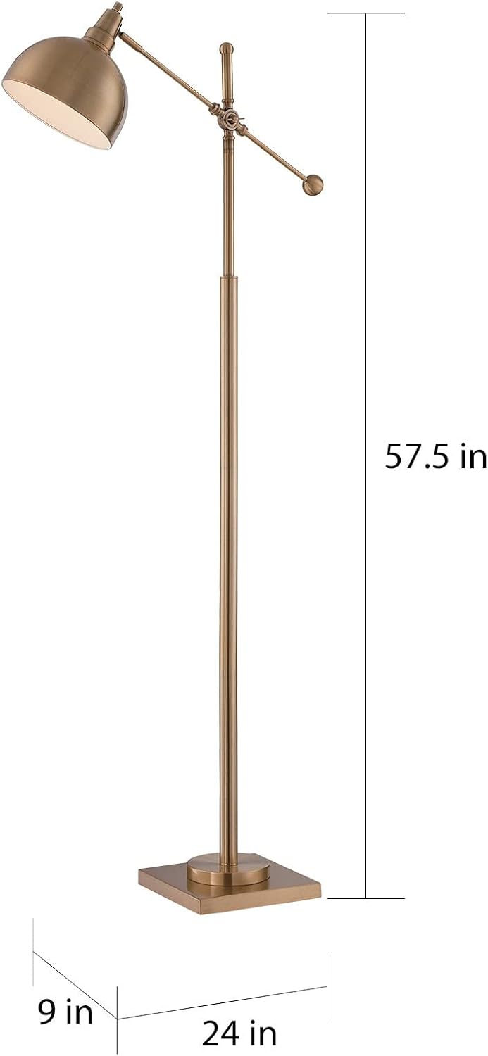 Lite Source Cupola Floor LAMP, Brushed Brass 57.00x25.00x8.00