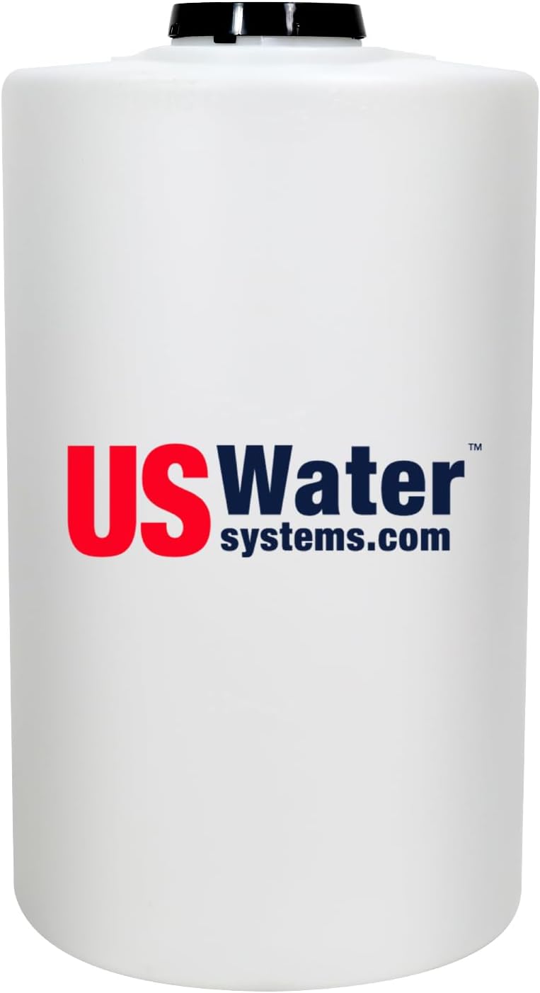 US Water Systems White 35 Gallon Water Storage Tank, Locking Lid
