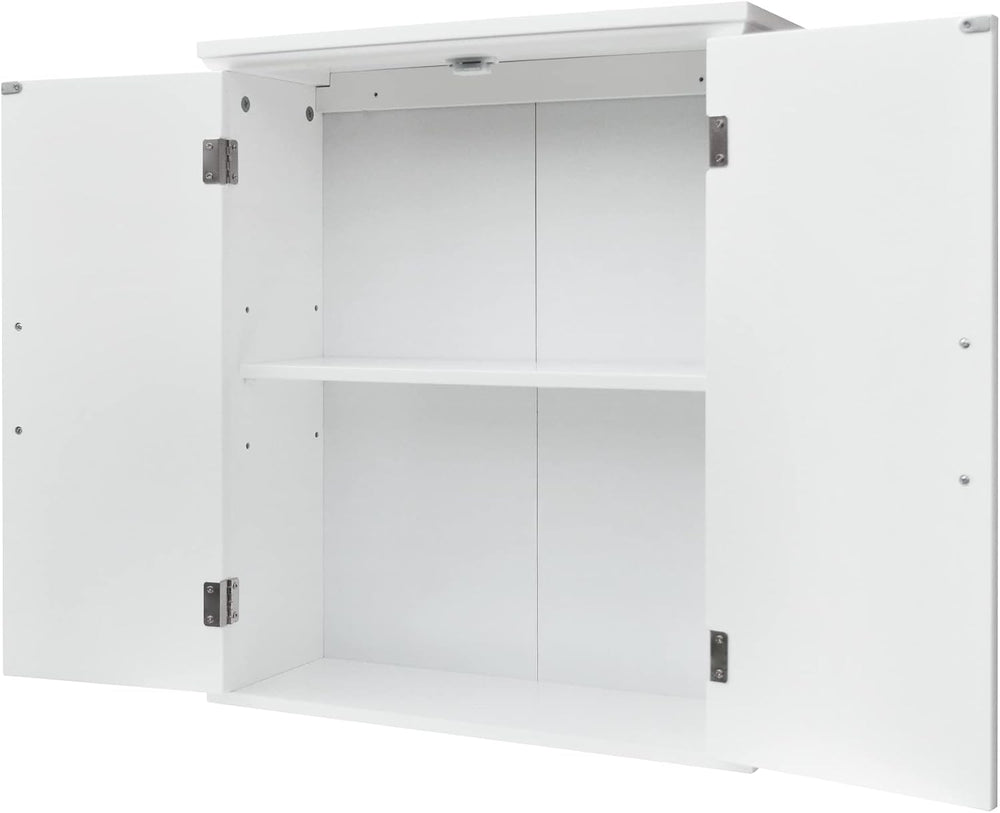Teamson Home Newport Removable Wall Cabinet with Double Doors- White