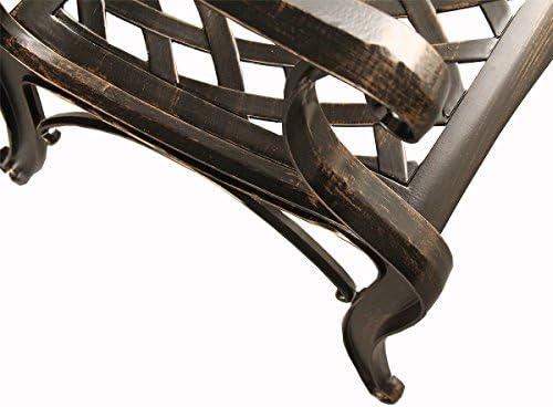 Oakland Living Modern Outdoor Mesh Cast Aluminum Bronze Patio Dining Chair